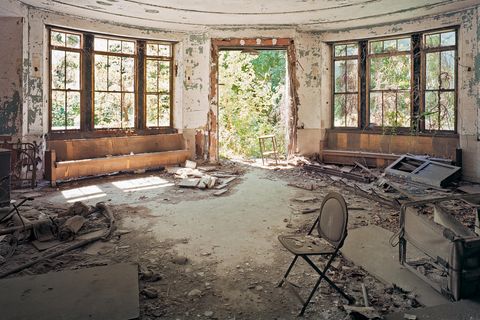 Im Inneren des einstigen Tuberkulose-Pavillions