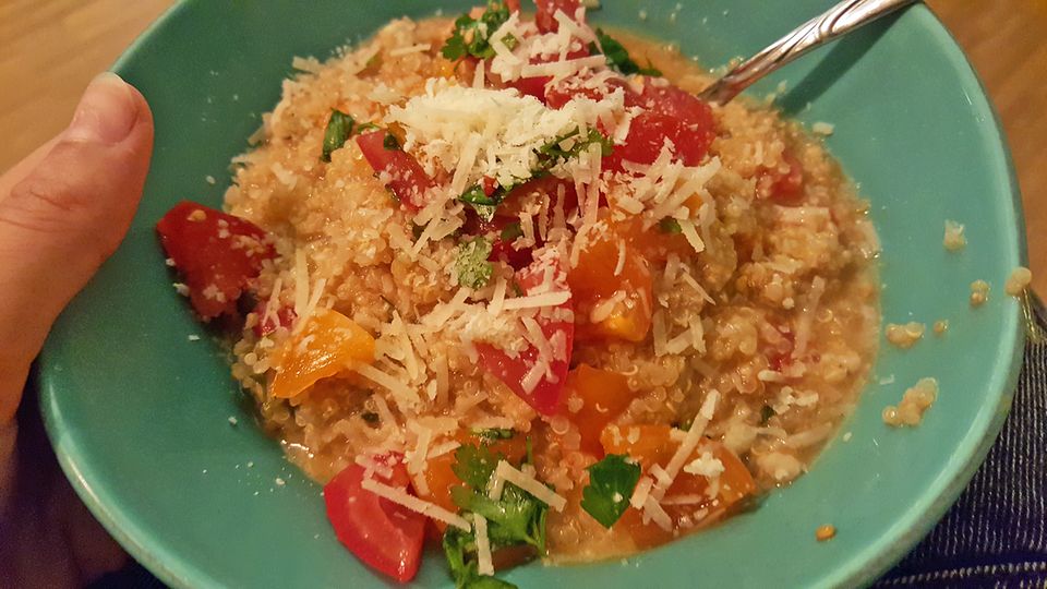 Gesunde Alternative: Quinotto schmeckt auch mit Tomaten aus dem Garten Quinotto schmeckt auch mit Tomaten aus dem Garten