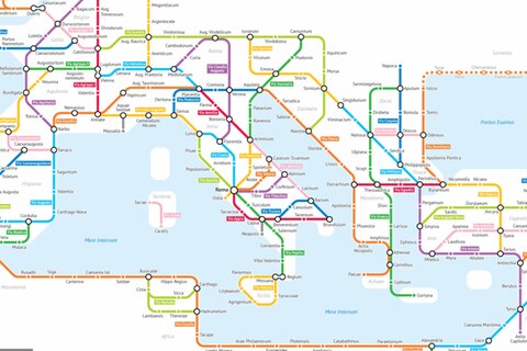 Das Straßennetz der Römer war recht komplex - auch als U-Bahn-Karte