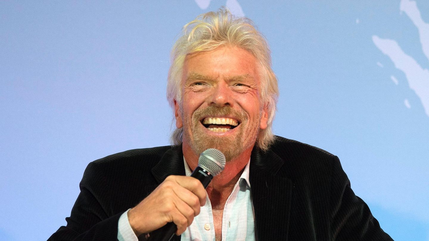 Sir Richard Branson auf einem Presseevent