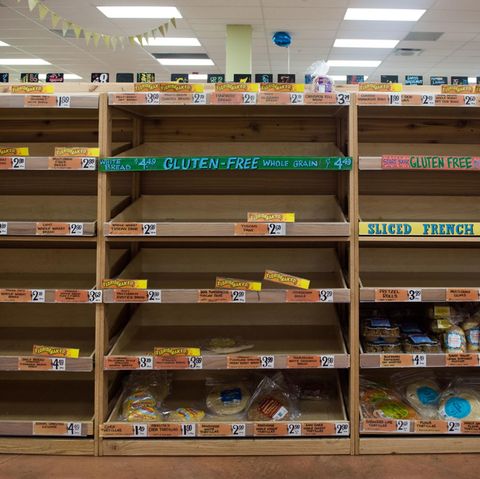 Hamsterkäufen vor Hurrikan Irma: Leer gekaufte Regale in einem Supermarkt in Florida