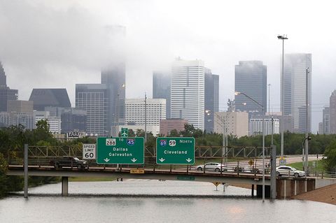Überflutete Highways: So sah das Zentrum von Houston Ende August aus