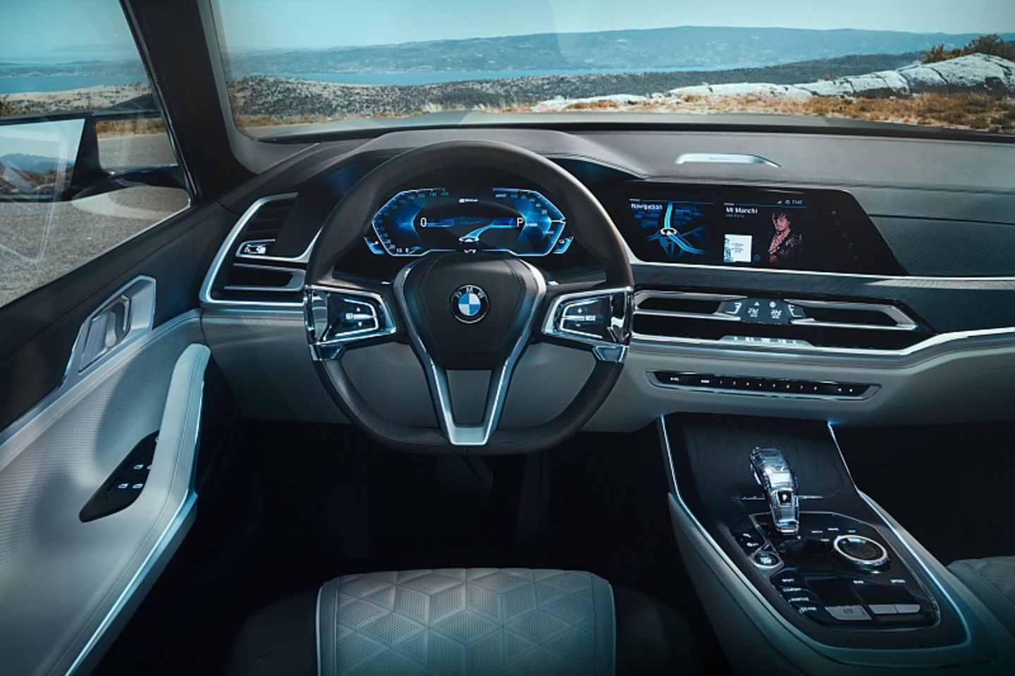 Das Cockpit des BMW X7 Concept 2017