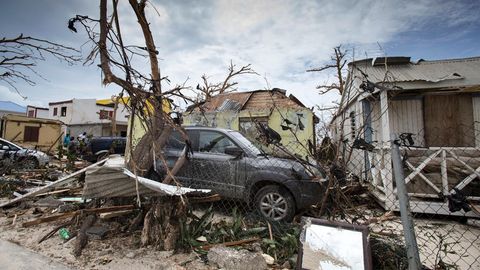 Die niederländische Karibikinsel Sint Maarten wurde von Hurrikan "Irma" schwer verwüstet