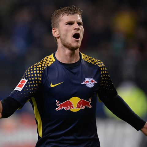 War zu schnell für die Hintermannschaft des HSV: Timo Werner von RB Leipzig