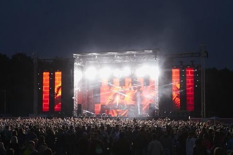Da war die Stimmung noch gut: Das "Lollapalooza"-Festival in Berlin am Samstagabend