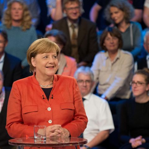 Angela Merkel lächelt in der ARD-Wahlarena: Kein Zweifel, dass sie den Job noch vier Jahre macht
