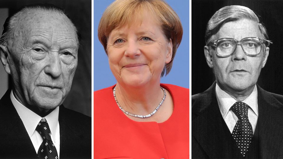 Bundeskanzler Deutschland Bundeskanzlerin Merkel Adenauer Schmidt Brandt Erhardt Kohl Schröder Adenauer bis Merkel: Das sind Deutschlands Bundeskanzler (a.D.)