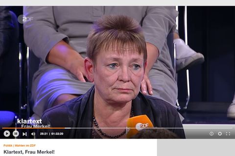 Petra Vogel brachte Bundeskanzlerin Angela Merkel im ZDF beim Thema Rente ins Schlingern