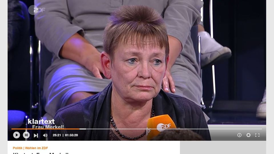Petra Vogel brachte Bundeskanzlerin Angela Merkel im ZDF beim Thema Rente ins Schlingern