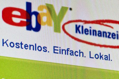 Ebay Kleinanzeigen mit Suchmaske und Logo