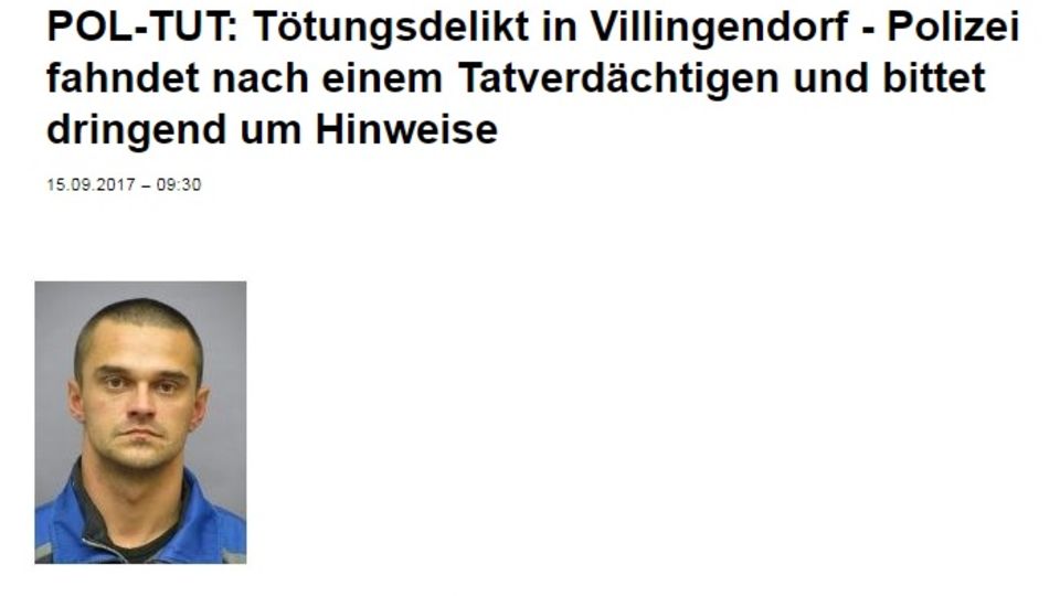 Drei Tote nach Schüssen - Frau gelingt Flucht - Täter wird gesucht: die Lage in Villingendorf Drei Tote nach Schüssen - Frau gelingt Flucht - Täter wird gesucht: die Lage in Villingendorf