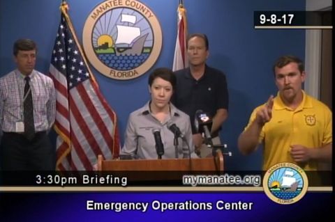 Irma Manatee County Facebook Live Zeichensprache