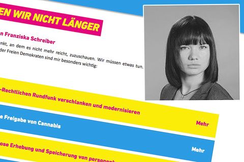 Franziska Schreiber von der AfD ruft dazu auf, die FDP zu wählen