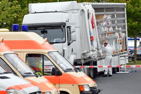 In diesem Lkw waren die 50 Flüchtlinge nach Deutschland geschleust worden