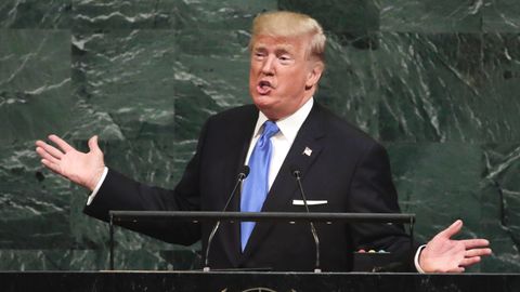 US-Präsident Donald Trump bei der UN-Generaldebatte der Vereinten Nationen in New York