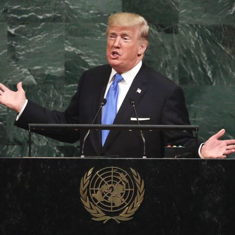 US-Präsident Donald Trump bei der UN-Generaldebatte der Vereinten Nationen in New York