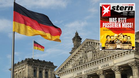 Reichstag in Berlin mit stern-Cover