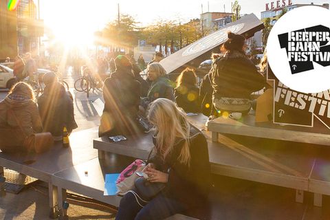 Der Spielbudenplatz beim Reeperbahn Festival