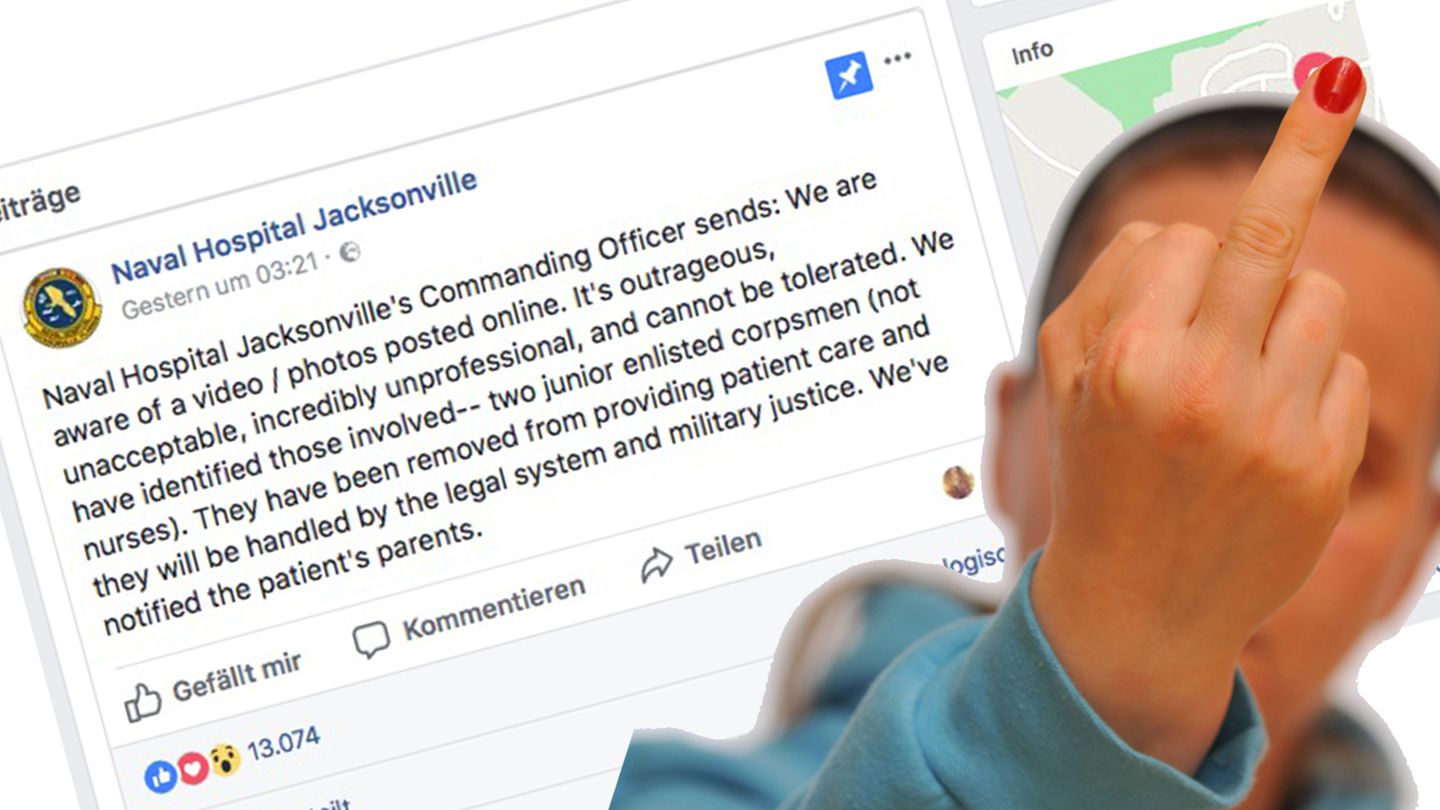 Symbolfoto für Krankenschwester zeigt Baby den Mittelfinger
