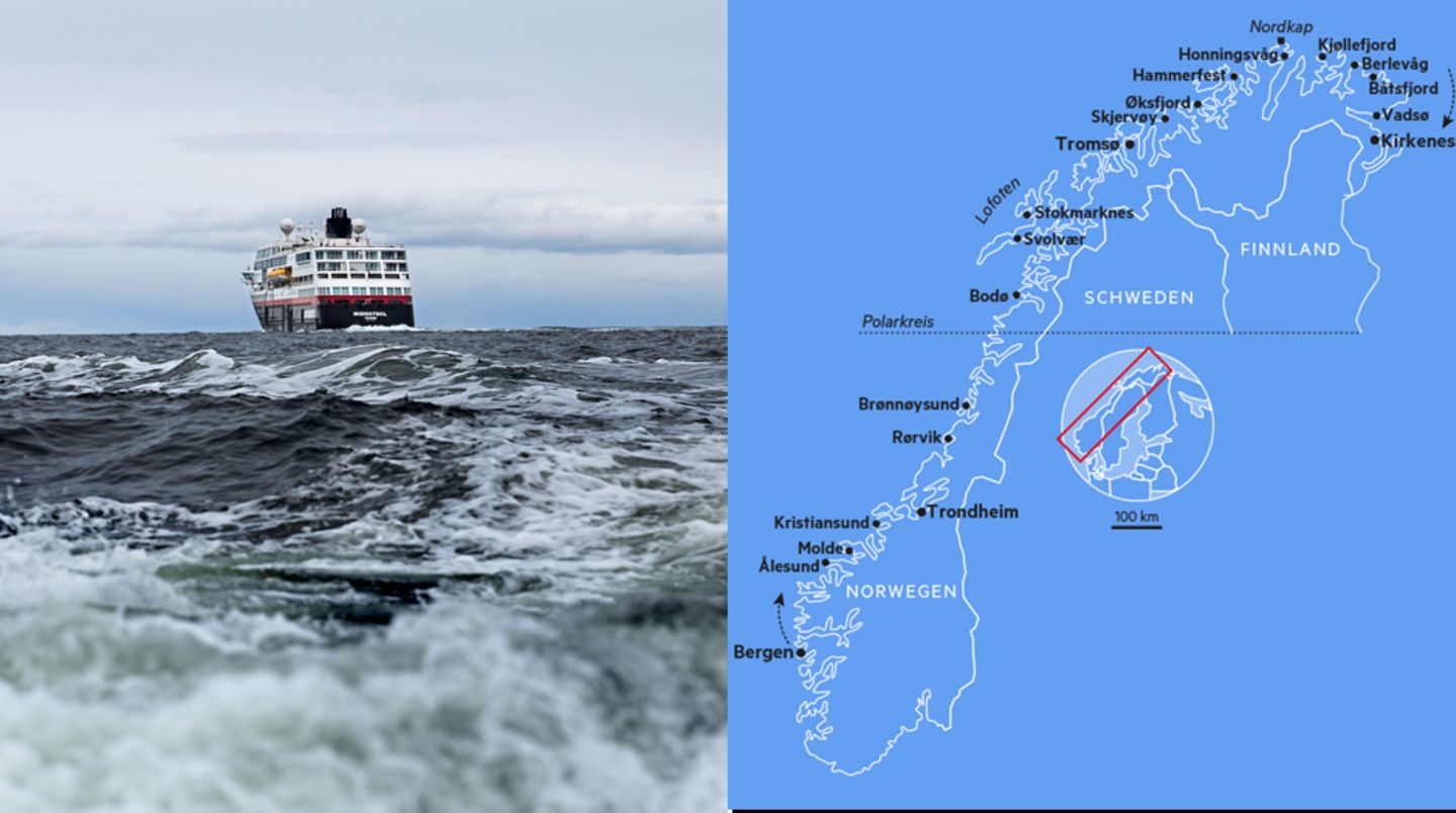 Reiseziel Norwegen: Linienschiffe der Hurtigruten – mit Volldampf zum Polarkreis
