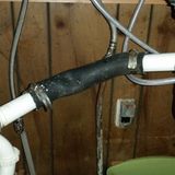 Tony Shaw fand diesen zweckentfremdeten Schlauch eines Autokühlers.