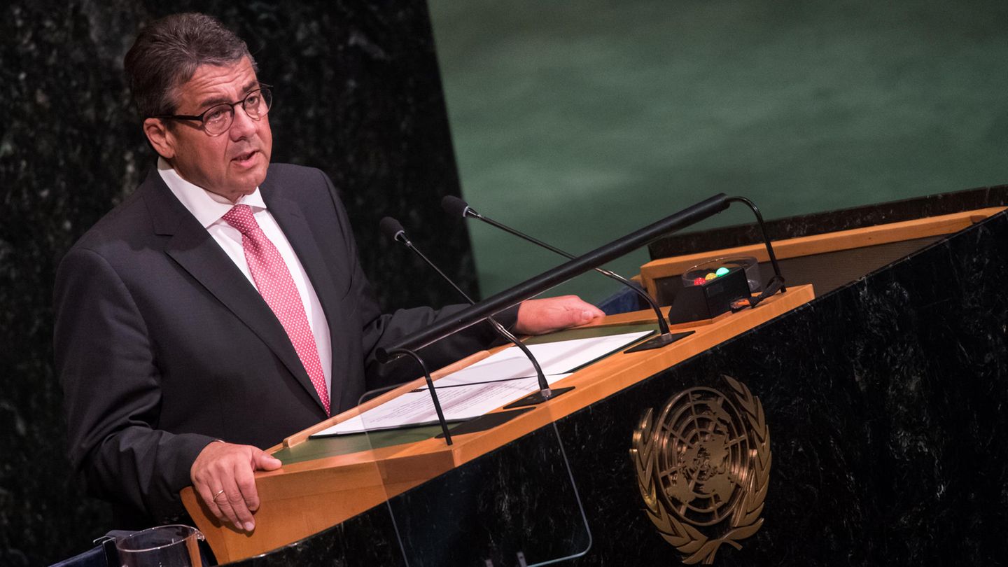 Sigmar Gabriel spricht bei der 72. UN-Vollversammlung in New York