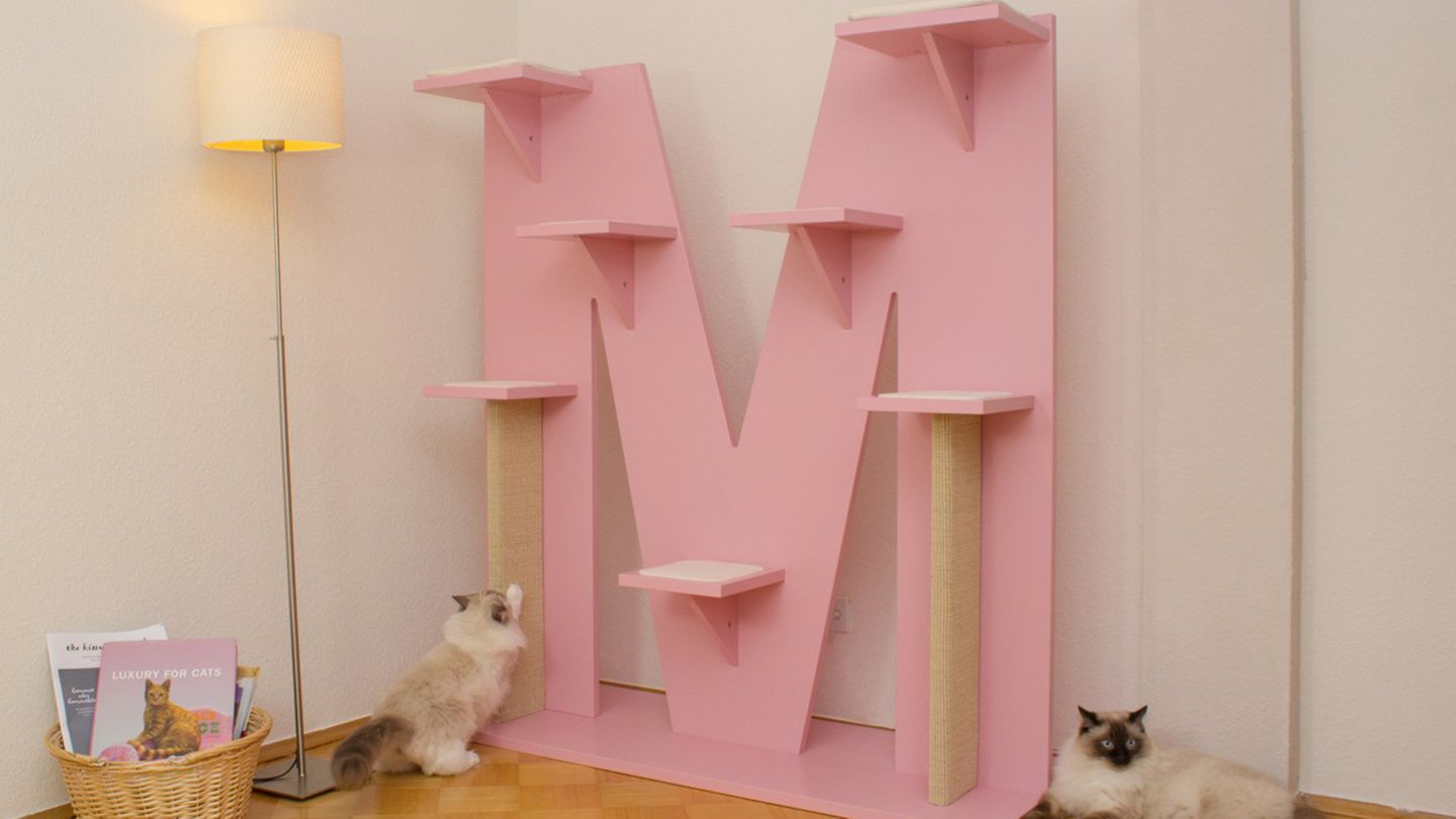 Hier die 2-D-Variante des "M" in rosa.