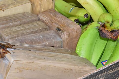 Bananenkisten mit Kokainpaketen (Archivbild)