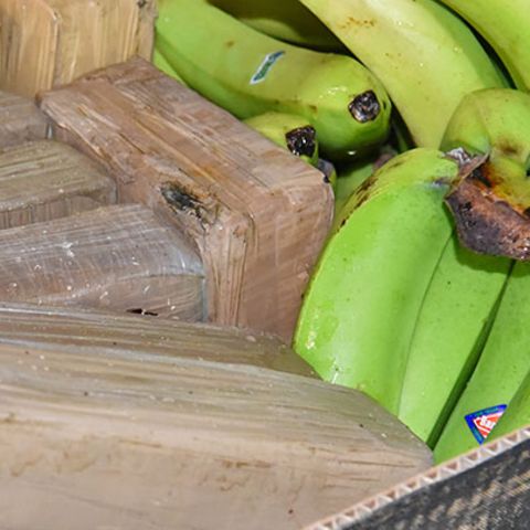Bananenkisten mit Kokainpaketen (Archivbild)