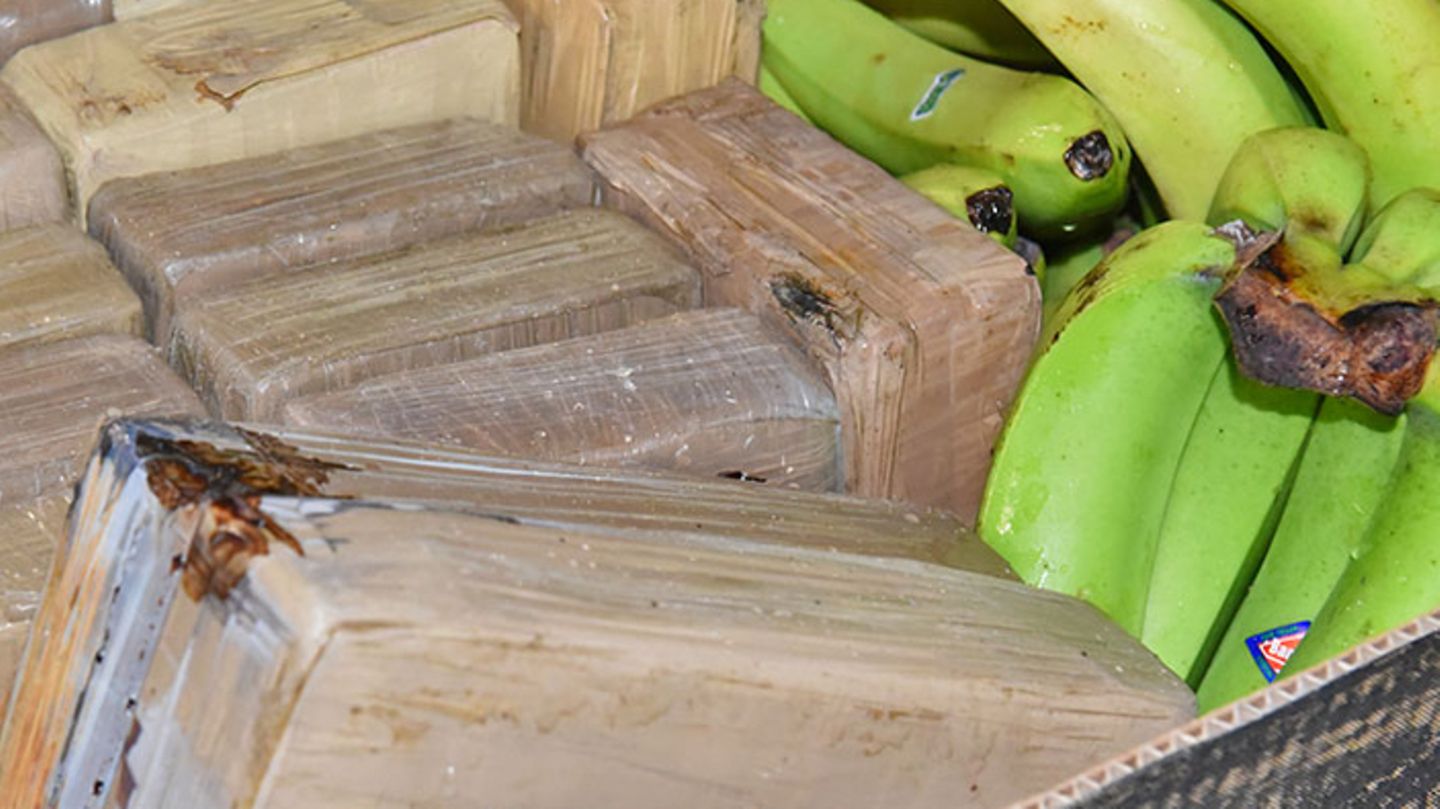 Bananenkisten mit Kokainpaketen (Archivbild)