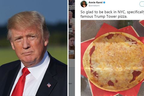 Donald Trump serviert Pizza im Trump Tower - nicht jedem gefällt der Anblick