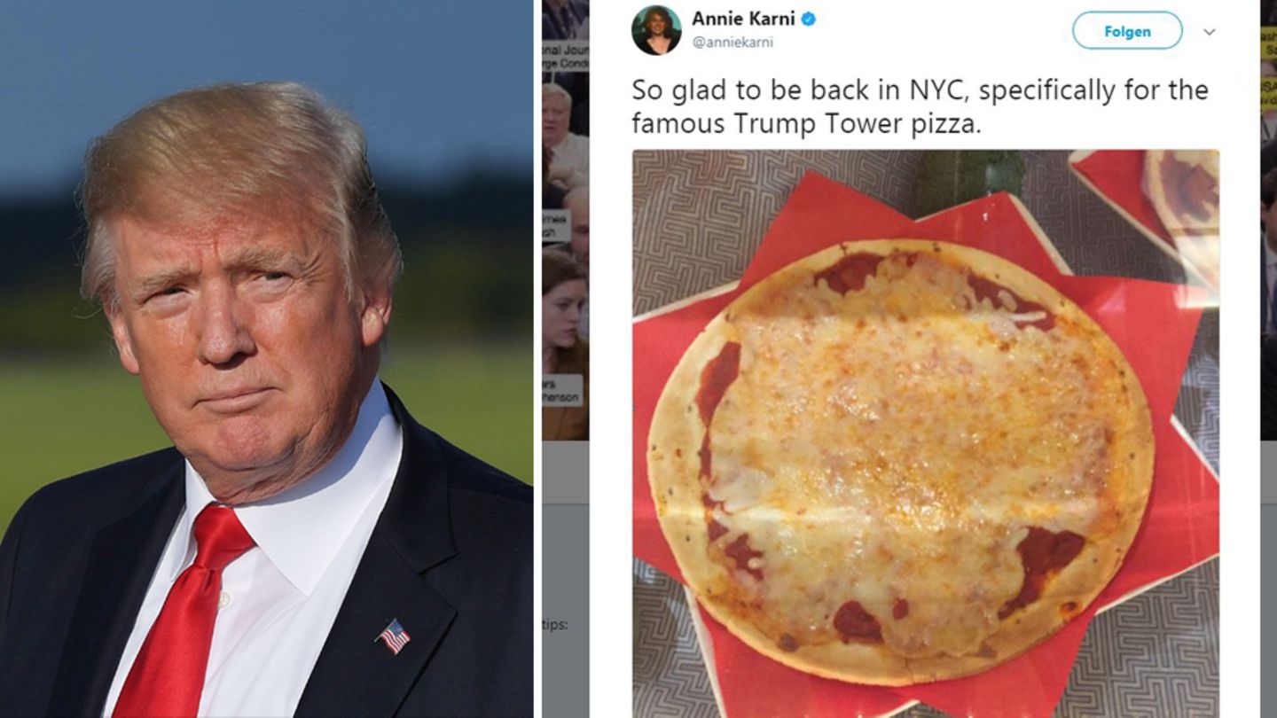 Donald Trump serviert Pizza im Trump Tower - nicht jedem gefällt der Anblick