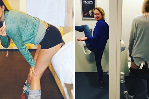 Fotos des Pinkel-Protestes werden auf Instagram hochgeladen