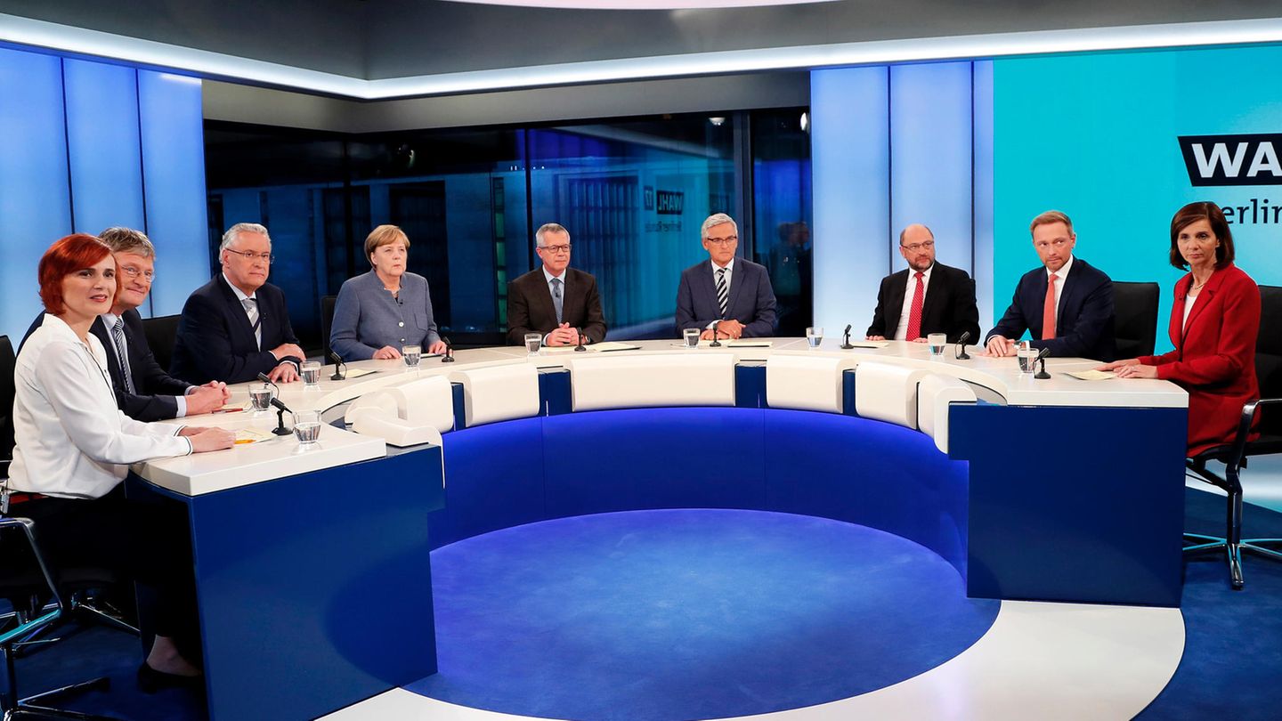 Die Elefantenrunde nach der Bundestagswahl 2017