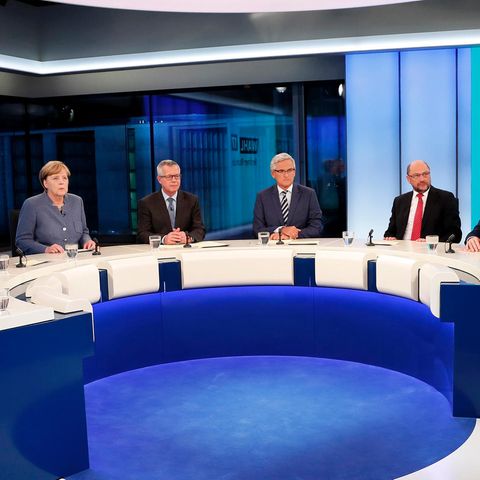 Die Elefantenrunde nach der Bundestagswahl 2017