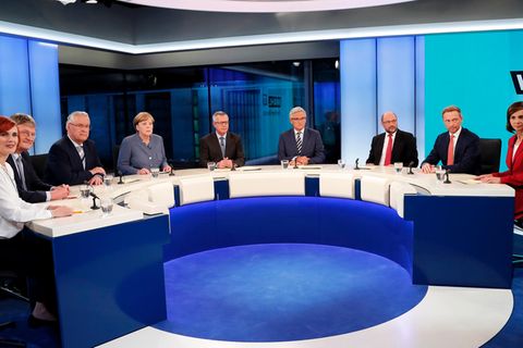 Die Elefantenrunde nach der Bundestagswahl 2017 Die Elefantenrunde nach der Bundestagswahl 2017