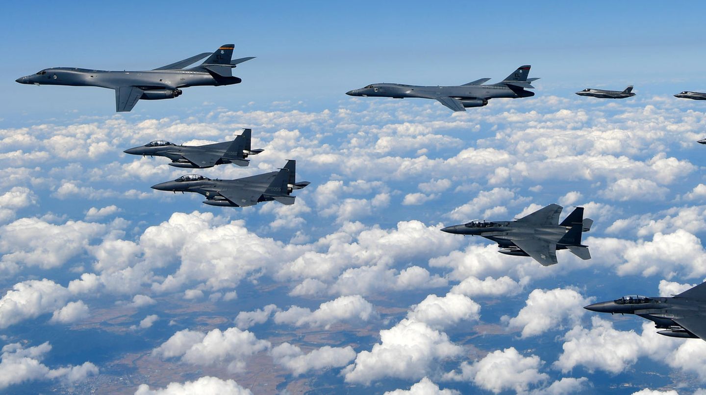Nordkorea: Kampfjets der US Air Force bei einer gemeinsamen Übung mit Südkorea