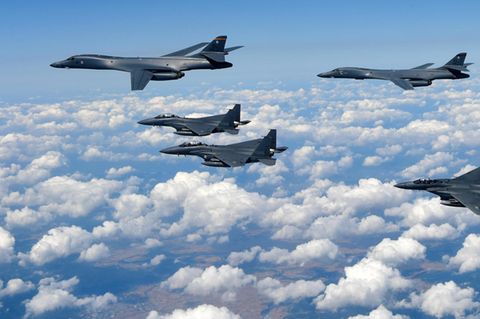 Nordkorea: Kampfjets der US Air Force bei einer gemeinsamen Übung mit Südkorea