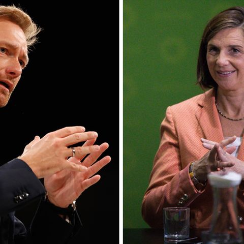 Nähern sich bereits zaghaft an: FDP-Chef Christian Lindner und Grünen-Vorsitzende Katrin Göring-Eckhardt