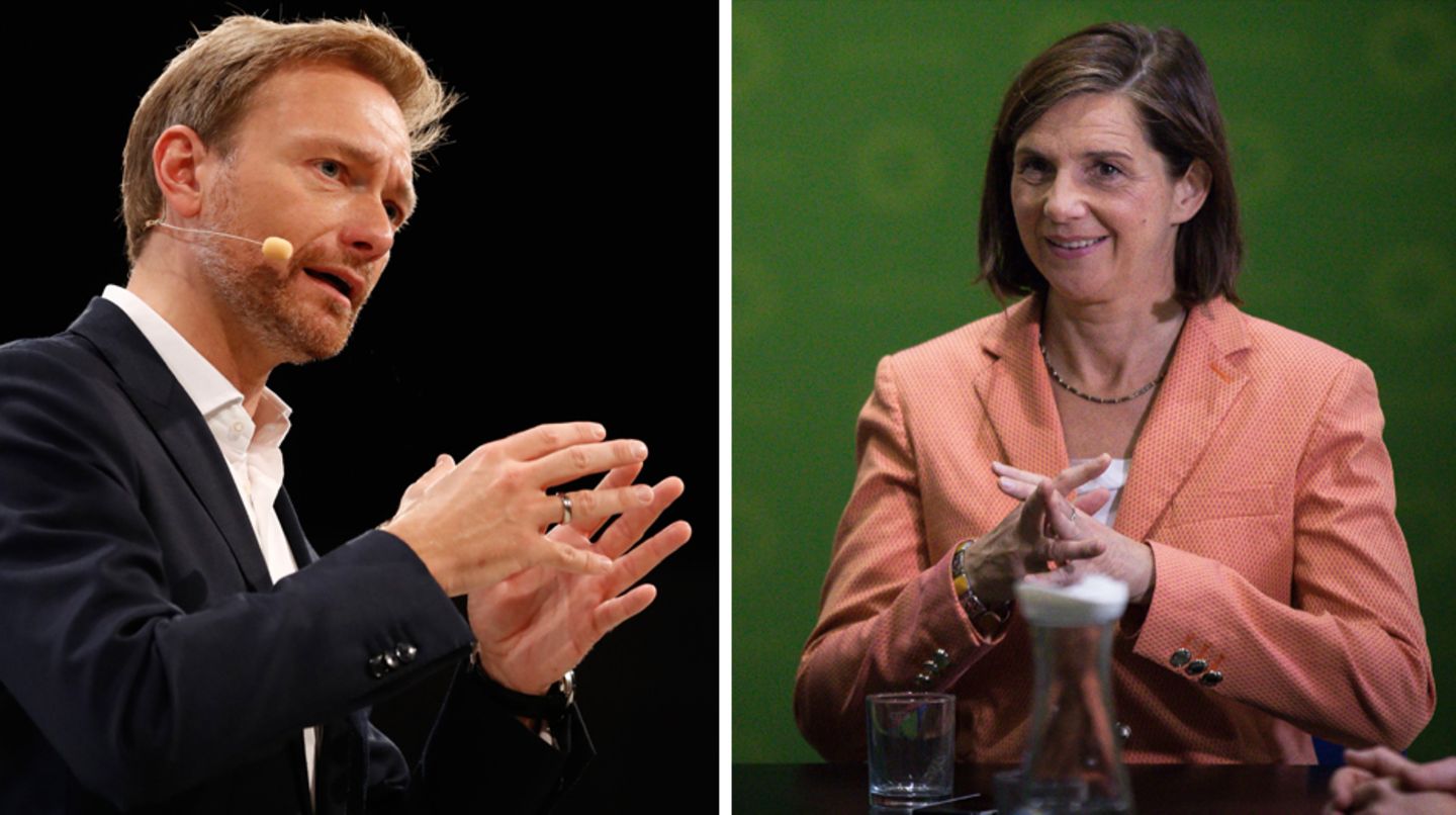 Nähern sich bereits zaghaft an: FDP-Chef Christian Lindner und Grünen-Vorsitzende Katrin Göring-Eckhardt