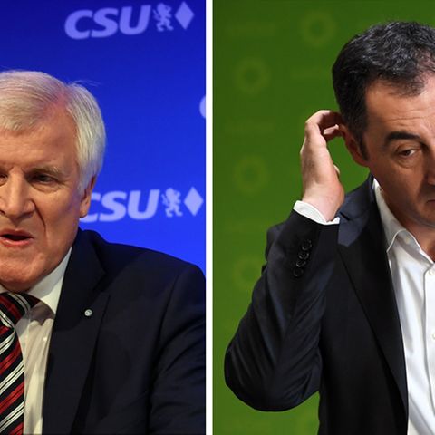 Auch Bayerns CSU-Ministerpräsident Horst Seehofer (r.) und Grünen-Spitzenkandidat Cem Özdemir müssen sich für Jamaika einigen