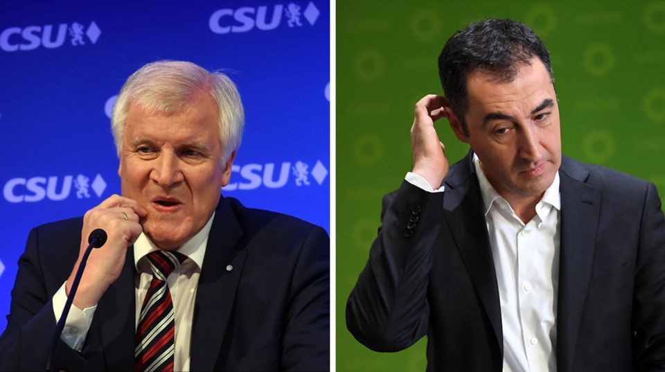 Auch Bayerns CSU-Ministerpräsident Horst Seehofer (r.) und Grünen-Spitzenkandidat Cem Özdemir müssen sich für Jamaika einigen