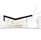 Die Faltung des Daches sorgt für einen höheren Energieeintrag durch die Sonne, führt aber auch zu offenen und hohen Räumen.