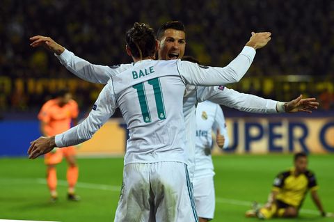 Die Superstürmer von Real Madrid jubeln gemeinsam: Gareth Bale und Cristiano Ronaldo