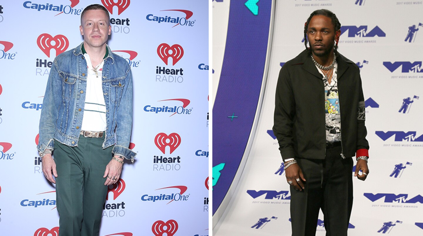 Die Rapper Macklemore und Kendrick Lamar auf einem Bikd