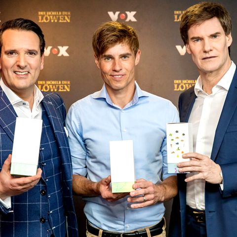 Veluvia-Gründer mit Ralf Dümmel (li.) und Carsten Maschmeyer