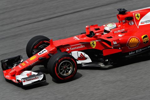 Sebastian Vettel im Training in Sepang