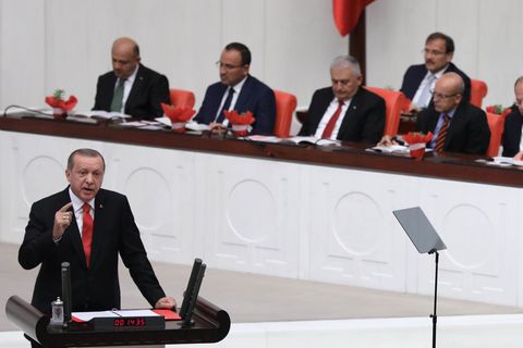 Erdogan spricht über die Türkei und EU