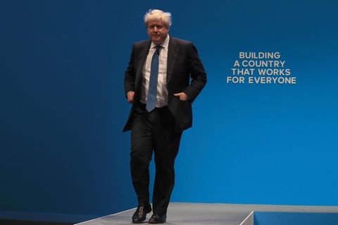 Boris Johnson auf dem Parteitag der Konservativen